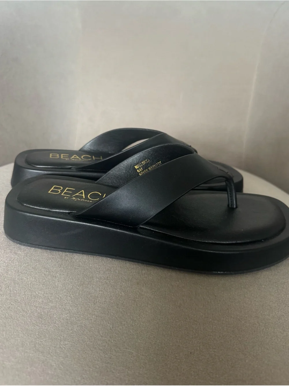 BEACH by Matisse Black Platform Flip Flop Sandals